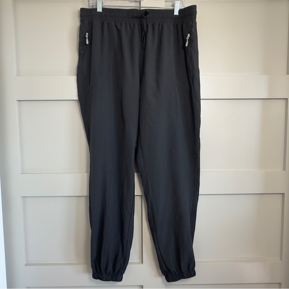 LJBJN Joggers Pants Zipper Pockets Elastic Waist Black Women’s Size XL